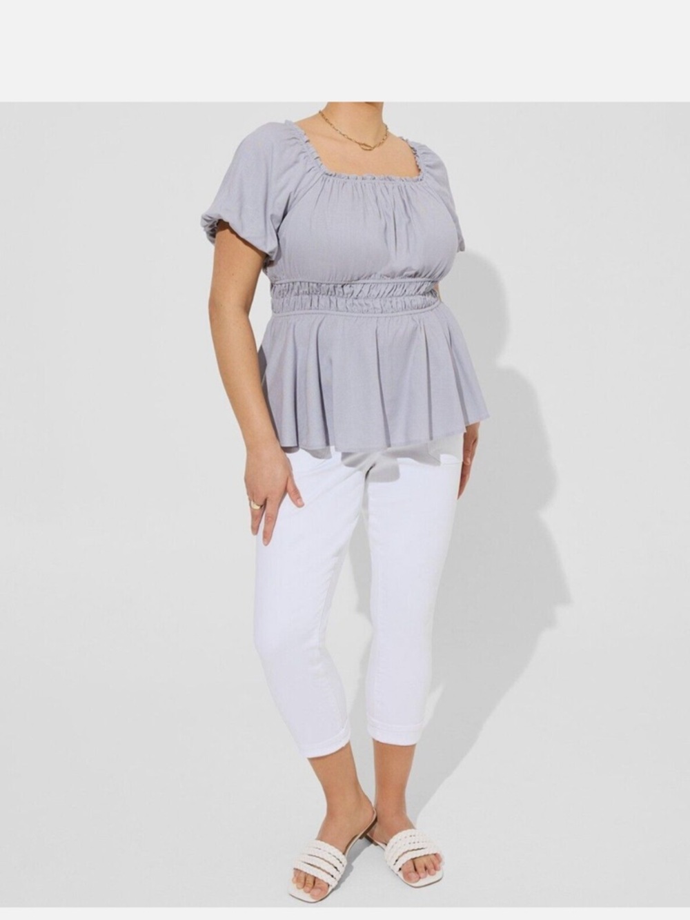 Torrid Dusty Lavender Smocked Top